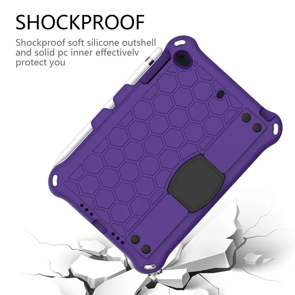 For ipad mini 4 Case for Kids Tablet cover for mini 5 2019 shock proof EVA Stand Cover for Apple ipad mini 2 /mini 3 + strap