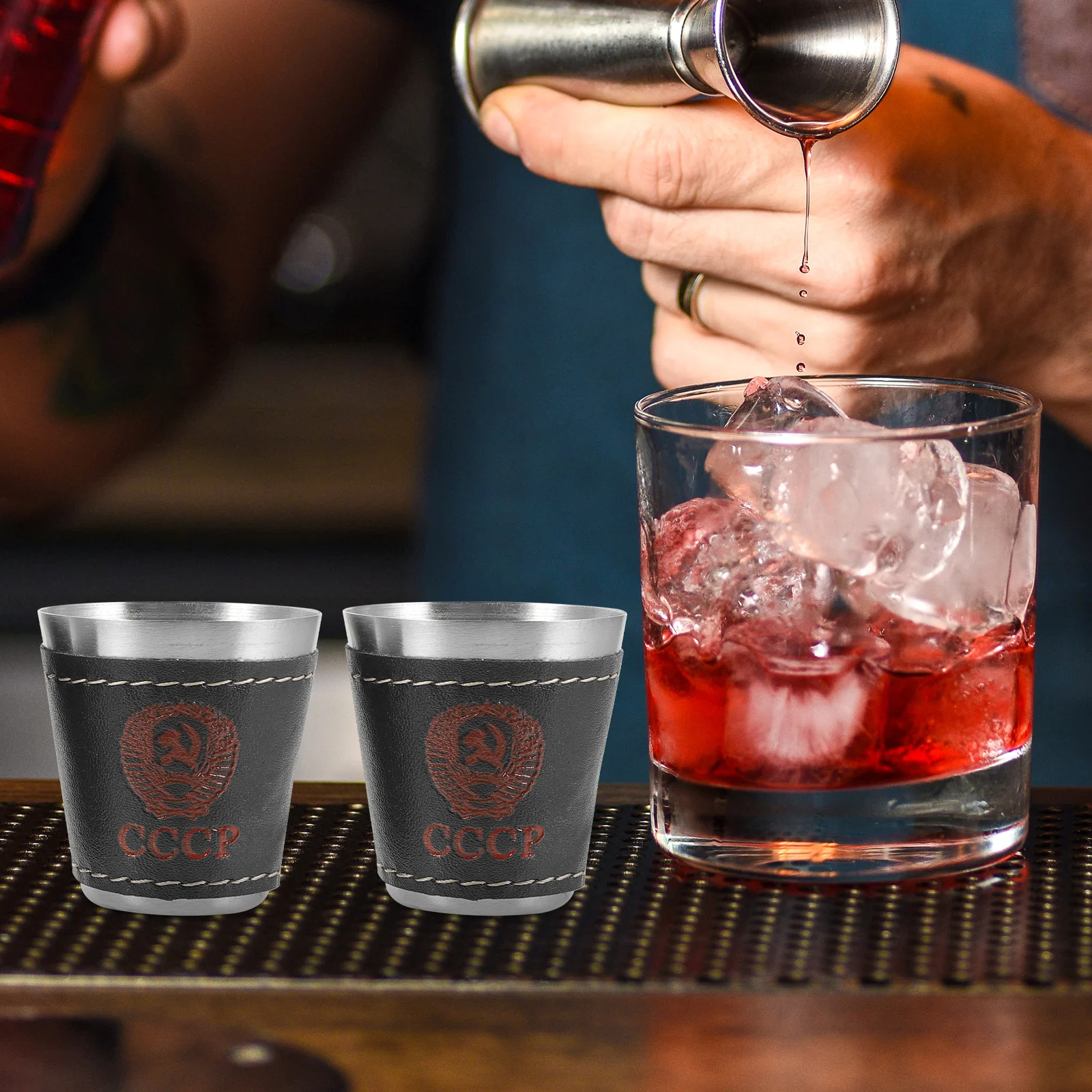 

4 Pieces Stainless Steel Shot Glasses Small Picnic Cup Cup for Camping Travel PartyReusable Metal Drinkware
