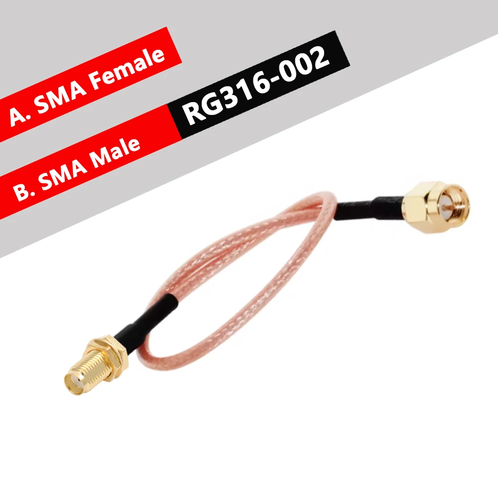 1 Stücke RG316 RG174 Kabel SMA auf SMA Stecker & Buchse Mutter Schott Stecker RF Jumper Zopf Draht Terminal 4 zoll ~ 10FT