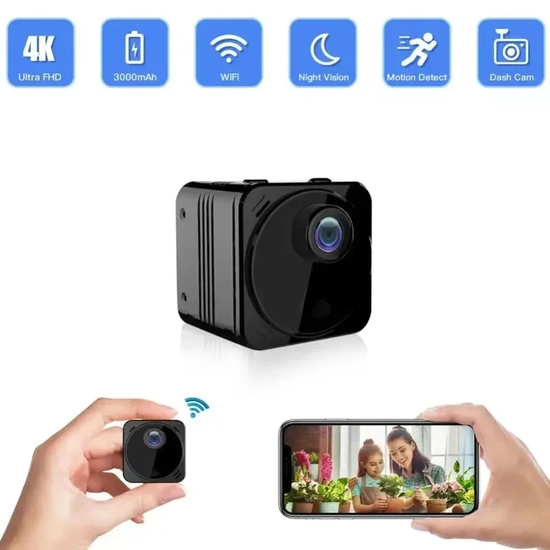 

Mini Wifi 4K Surveillance Camera Night Vision Motion Detection Ip Camera Smart Home Wireless Security Cam Low Power Consumption