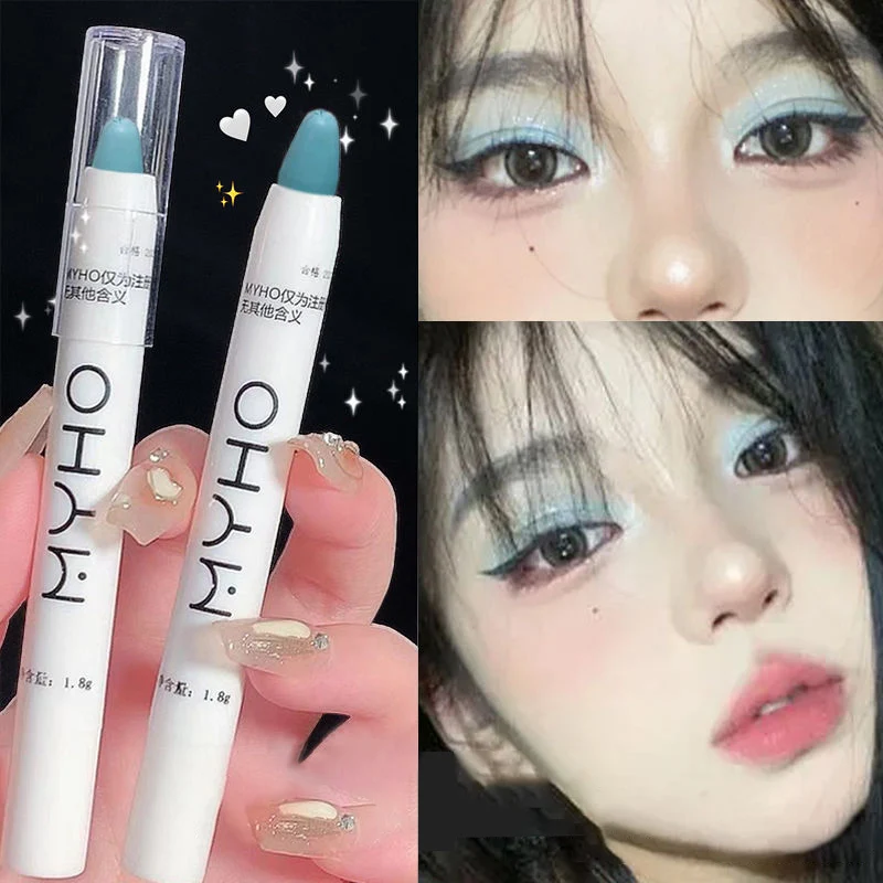 Smoky Matte Black Eye Shadow Lying Silkworm Highlighter Pen Korean Eyes Makeup White Pearl Brightening Glitter Eyeshadow Stick