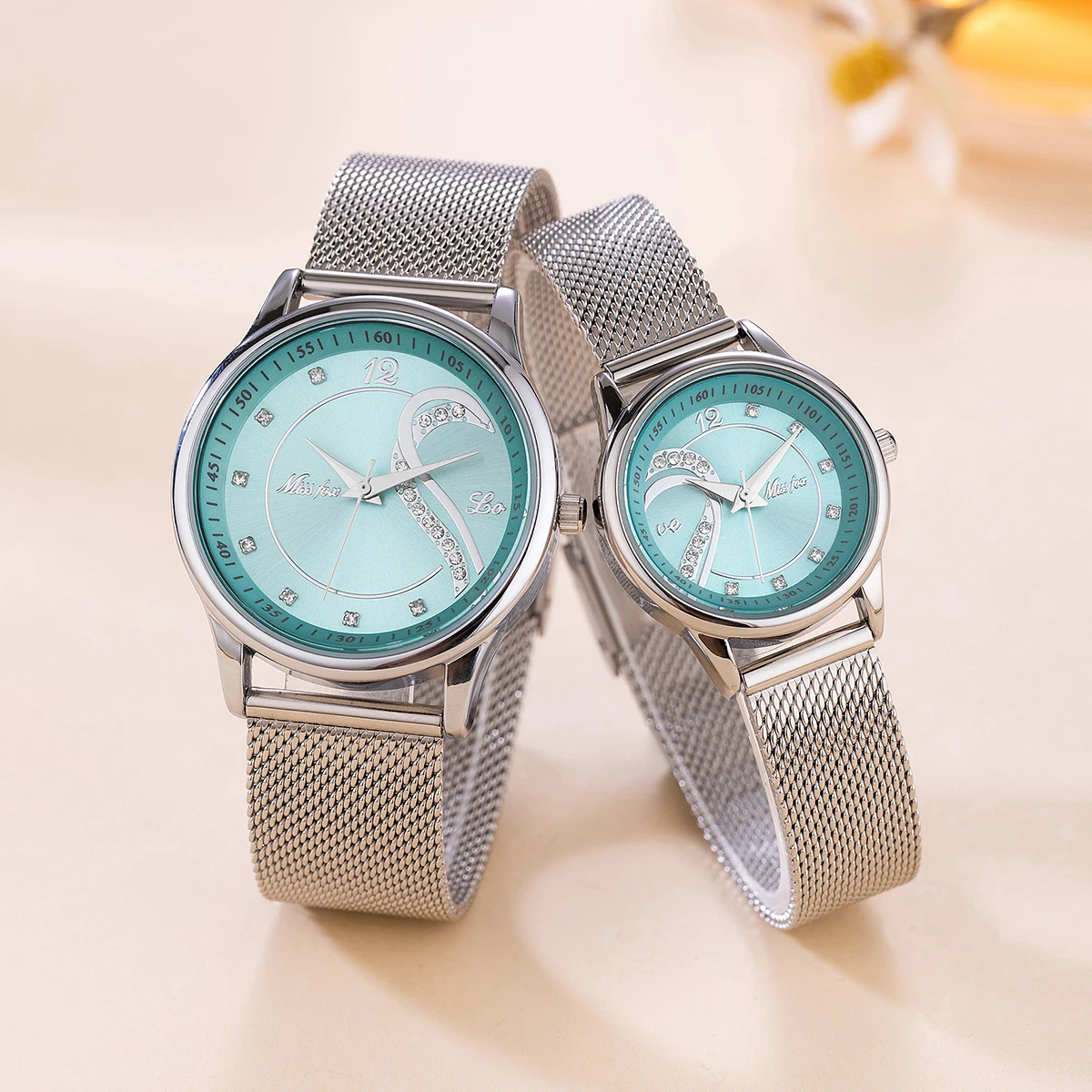 MISSFOX-Montre-bracelet Quartz Glacé pour Couple, Style Simple, Décontracté, Tendance, Amoureux, Livraison Gratuite, 2024