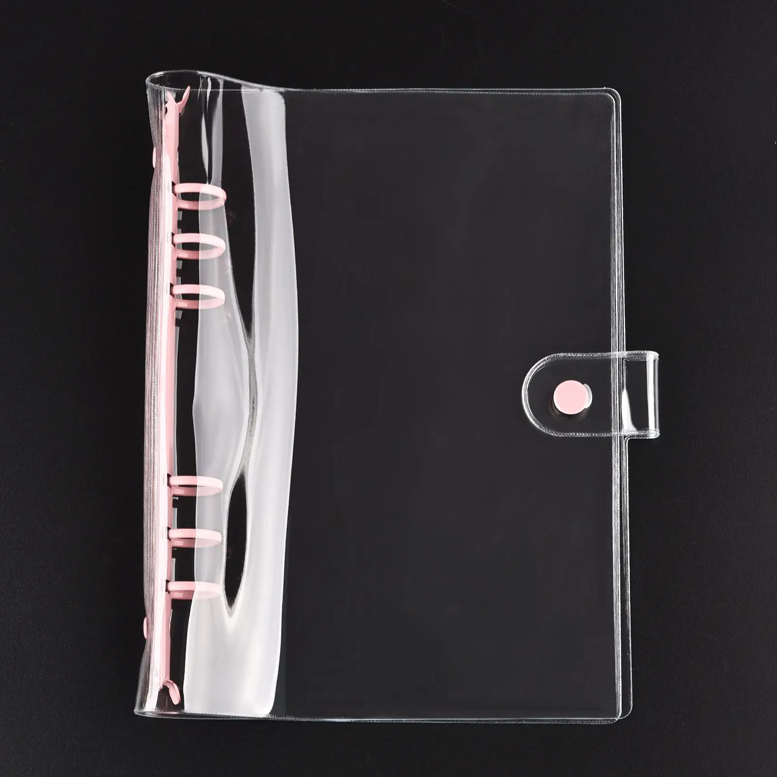 A5 Transparent 6-Hole Strap Storage Clip Storage Bag For Cutting Dies Stamps Organizer Holders Cardstock Envelopes Scrapbooking