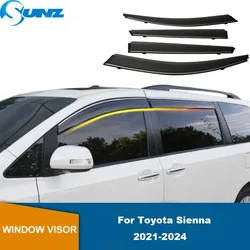 Car Window Visor For Toyota Sienna XL40 4th 2021 2022 2023 2024 Side Window Deflector Awnings Shelter Vent Shade Sun Rain Guard