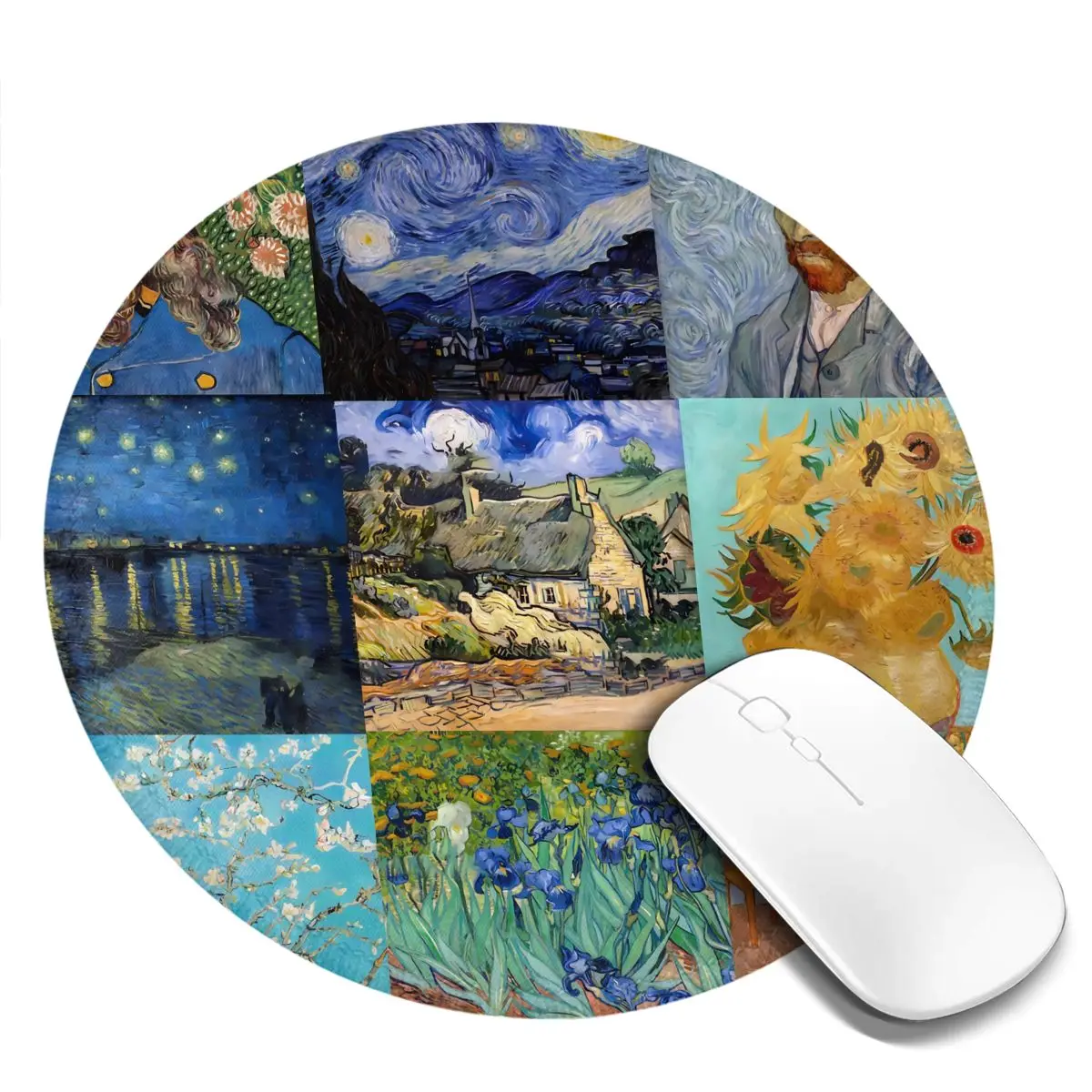 Vincent Van Gogh Mouse Pad Masterpieces Patchwork Graphic Rubber Mousepad For Office Home Computer Soft Quality Mouse Mats