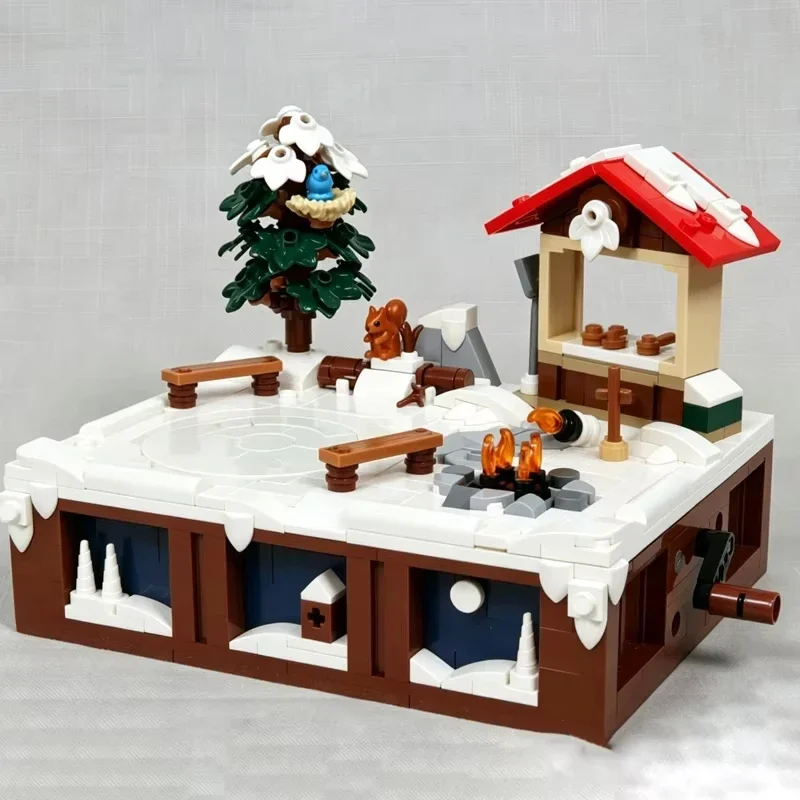 QWERT Street View Model MOC Building Bricks Sugar Shack Skating Modular Technology  Holiday Gifts Assemble Toys Suit Display