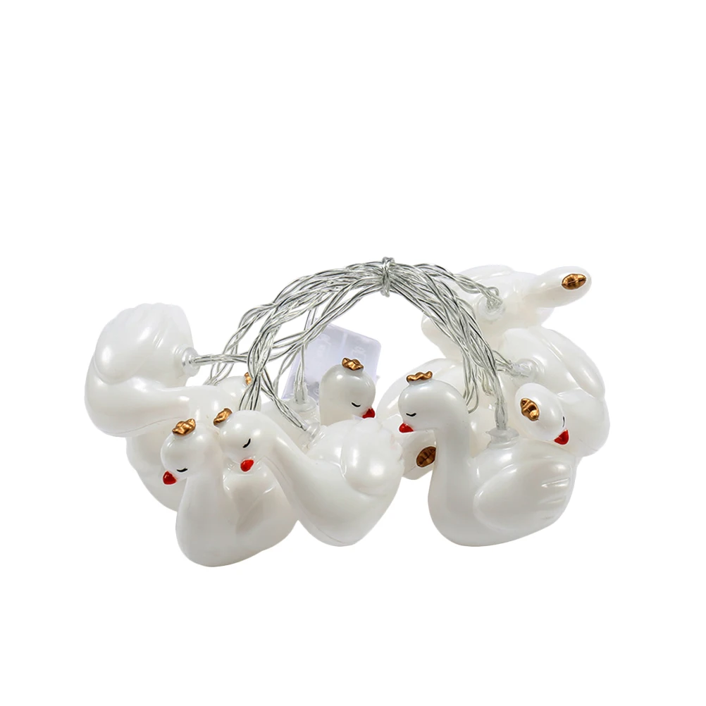 

Creative String Light Adorable Swan String Lights Decorative LED Lamp for 's Room Party Wedding Home (1.5M 10 Bulb,