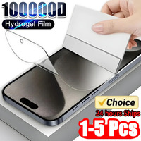 1-5Pcs Full Cover Hydrogel Film For iPhone 15 14 11 12 13 Pro Max 7 8 14 Plus Screen Protector For iPhone 13 12 Mini X XR XS MAX