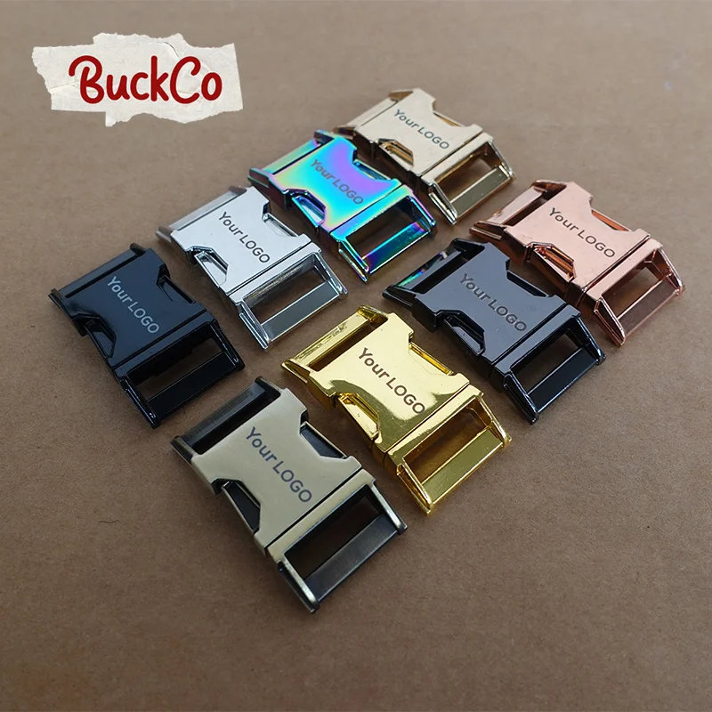 100pcs/lot Engraved side release buckle high quality dog collars accessory durable security lock retailing 25mm webbing 8 kinds