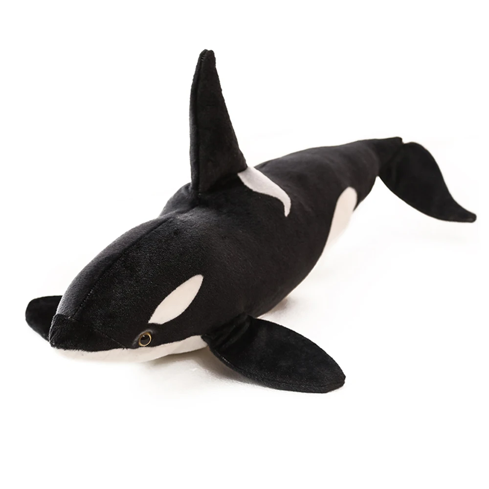 Ferocious Killer Whale Doll Appease Pillow Orcinus Orca Black And White Whale Plush Toys Doll Shark Kids Boys Girls Soft Decor