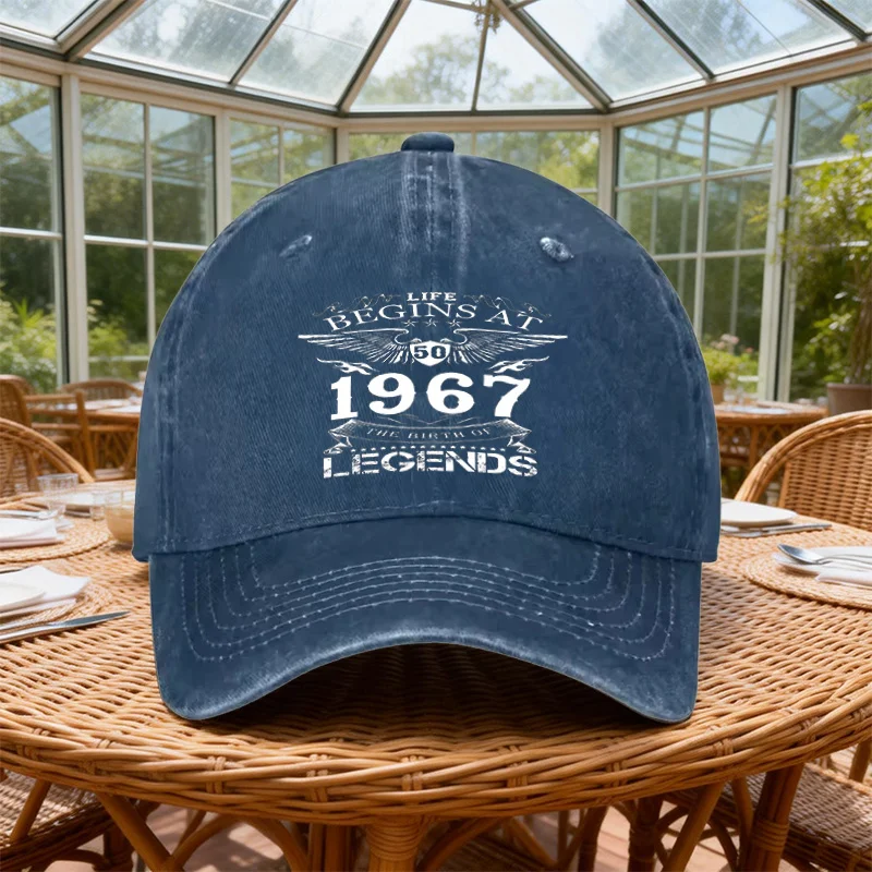 1pc Vintage Printed Washed Baseball Cap, Legendary 1967 Men'S Casual Hip-Hop Sports Hat, Outdoor Stylish Hat - view 4