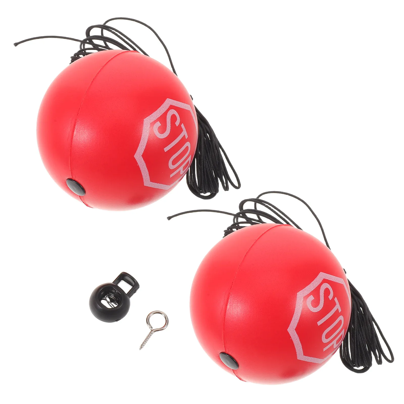 1Set Garage Car Parking Guide Tennis Ball Red 2.8 Inch Anti-Collision Stop Indicator Adjustable Hanging 13Ft Elastic Rope