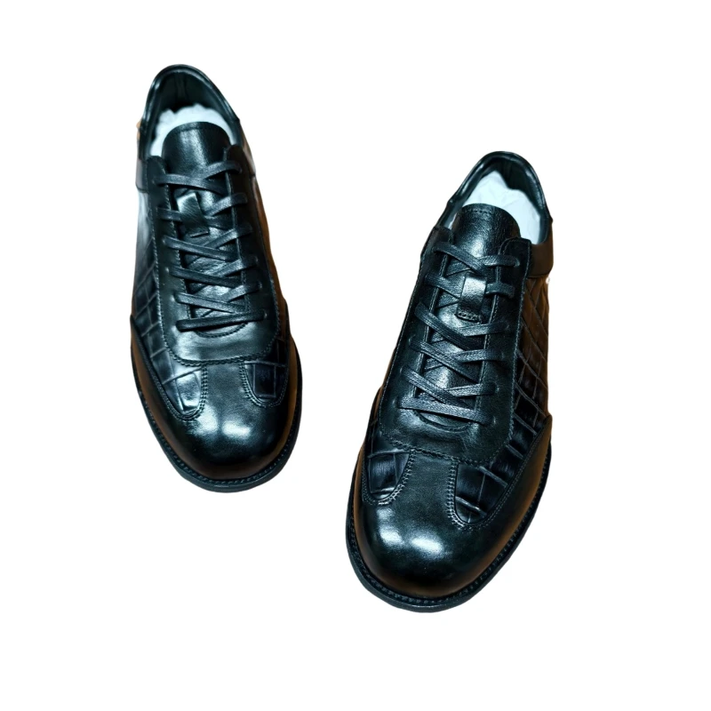 

Men's New Casual Retro Handmade Leather Shoes Washed-out Vintage Craft Men’s Durable Everyday Sneakers – Perfect for Work AG2520