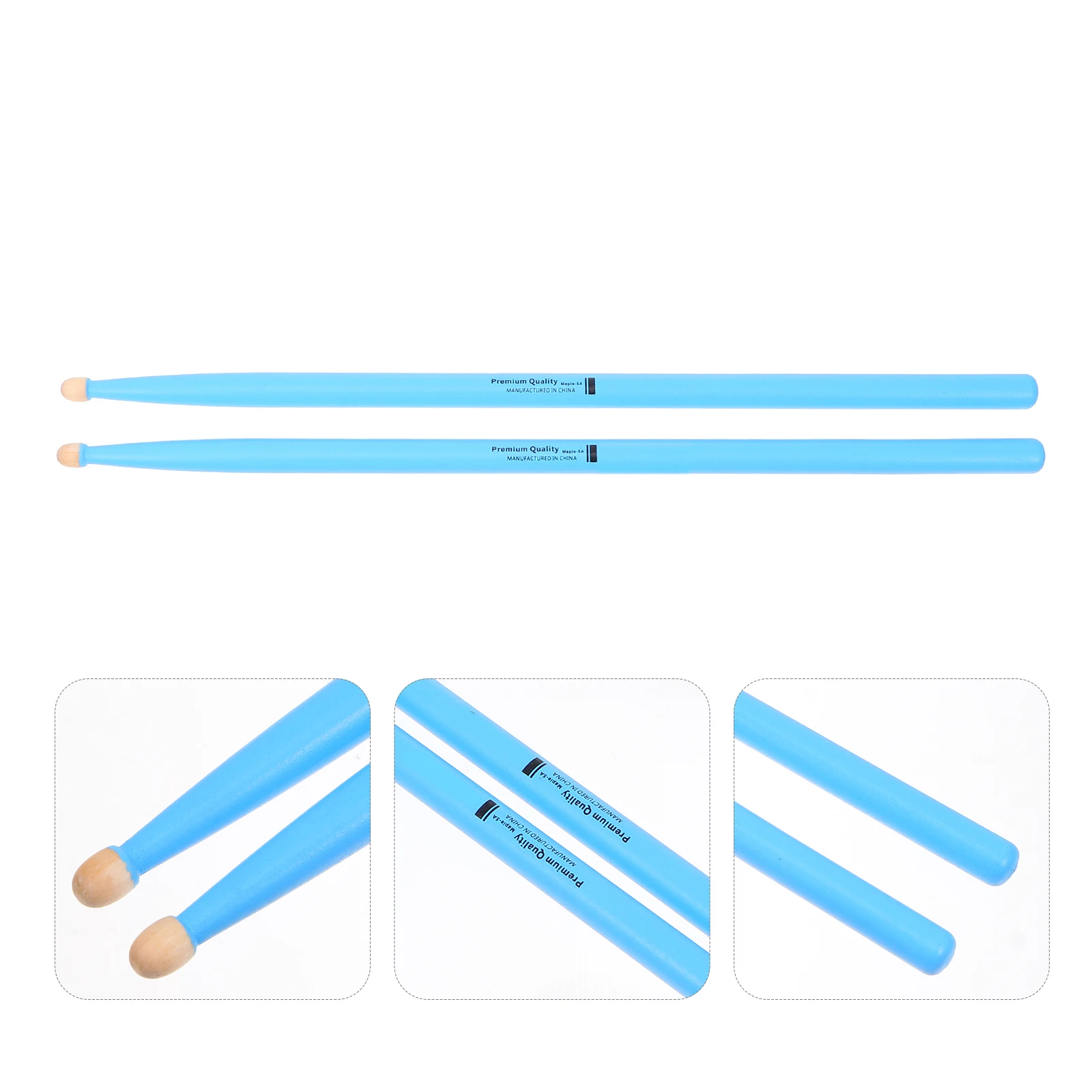 

2 Pairs Drum Stick Adults Round Tip Drumsticks for Bulk Percussion Wooden Aldult
