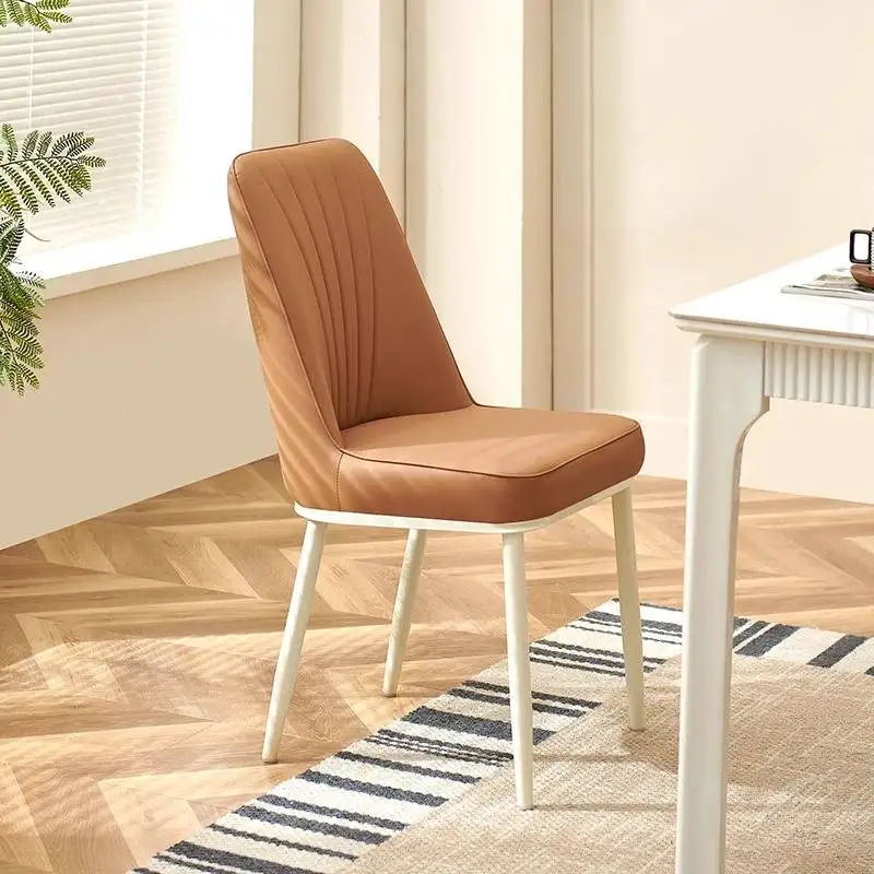 

-+-Elegant Designer Dining Chairs Italian Backrest Foldable Accent Dining Chairs Living Room Wood Sillas Para Comedor Furniture