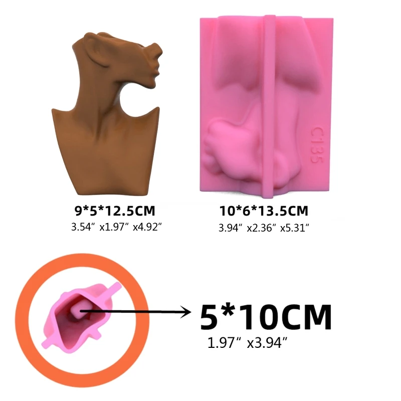 Molde suporte caneta rosto humano, recipiente vaso flores silicone, molde fundição epóxi, dropsale