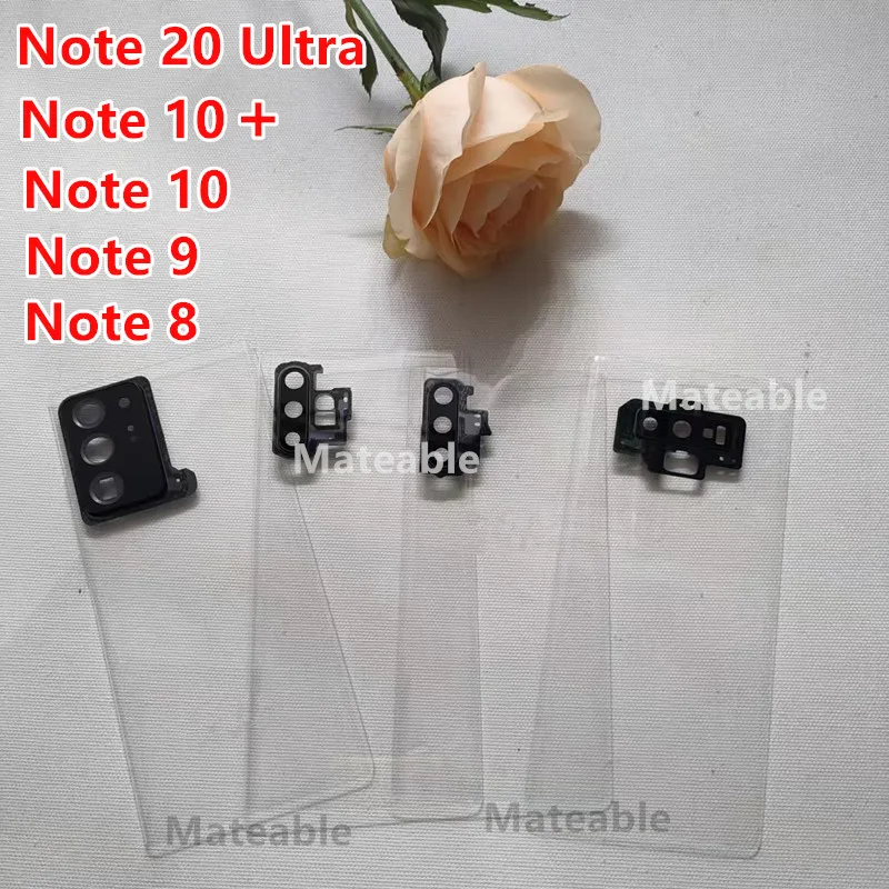 Transparent Battery Back Cover For Samsung Galaxy Note 20 Ultra 10 Plus 9 8 Rear Housing Repair Door Case + Camera Lens