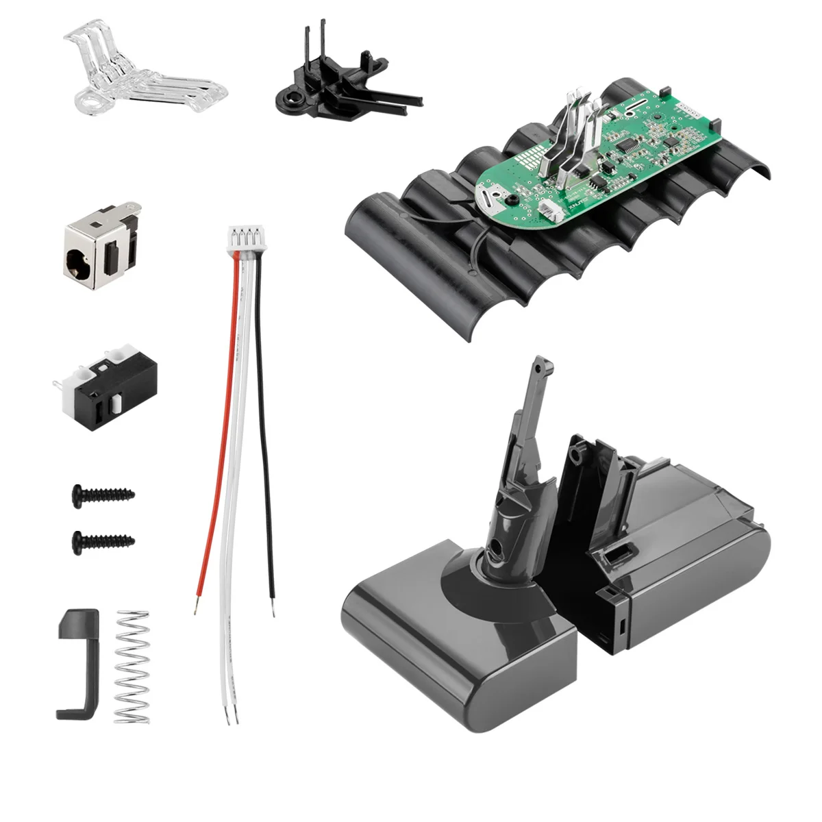 Replacement for Dyson V8 21.6V Vacuum Cleaner Lithium Battery Case Dyson V8 Shell/PCB Protection Board
