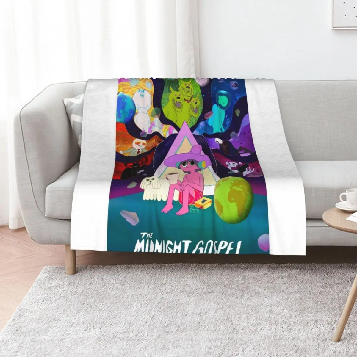 Midnight Gospel Throw Blanket Plaid on the sofa Sofas Decorative Beds manga For Sofa Thin blankets and throws Blankets
