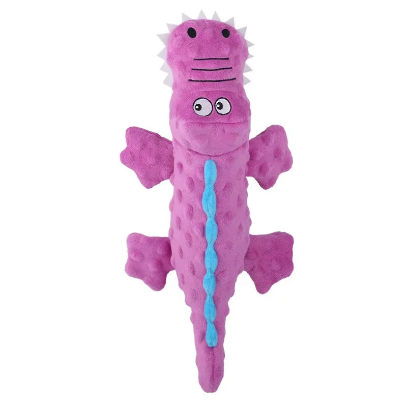 Pet Plush Toy Dog Sound Crocodile Animal Shape Toy Interactive Dog Teeth Clean Chew Toy Pet Supplies For Small Meduim Large Dog