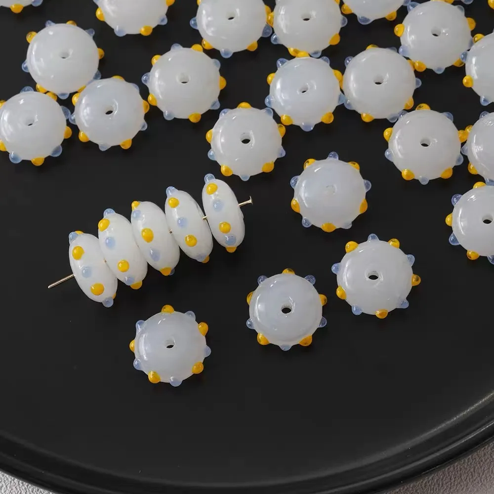 

20 шт., 17 мм, стеклянные бусины ручной работы, браслет, ожерелье, серьги, разбросанные детали, полуфабрикат своими руками