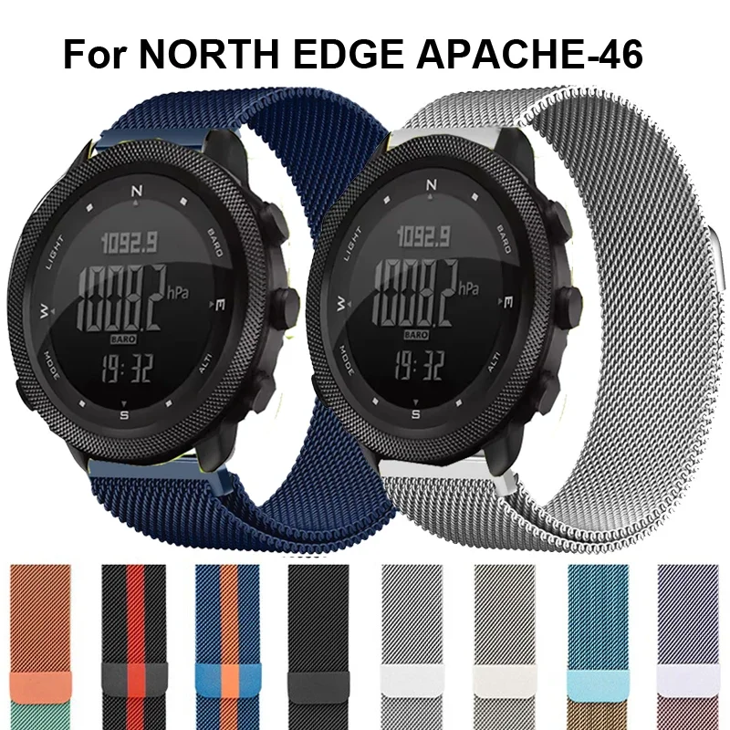 22mm Milanese Loop Für NORTH EDGE APACHE-46 Smartwatch Edelstahl Band Für NORTH EDGE APACHE-46 Armband Correa Zubehör