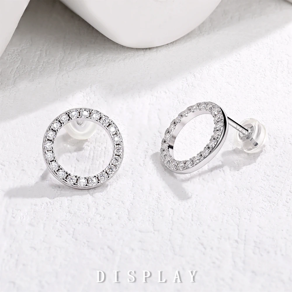 

LinkerLove серьги-гвоздики с муассанитом для женщин, серьги-гвоздики из стерлингового серебра S925 с бриллиантами для свадебной вечеринки, модные ювелирные изделия с покрытием из 18-каратного золота