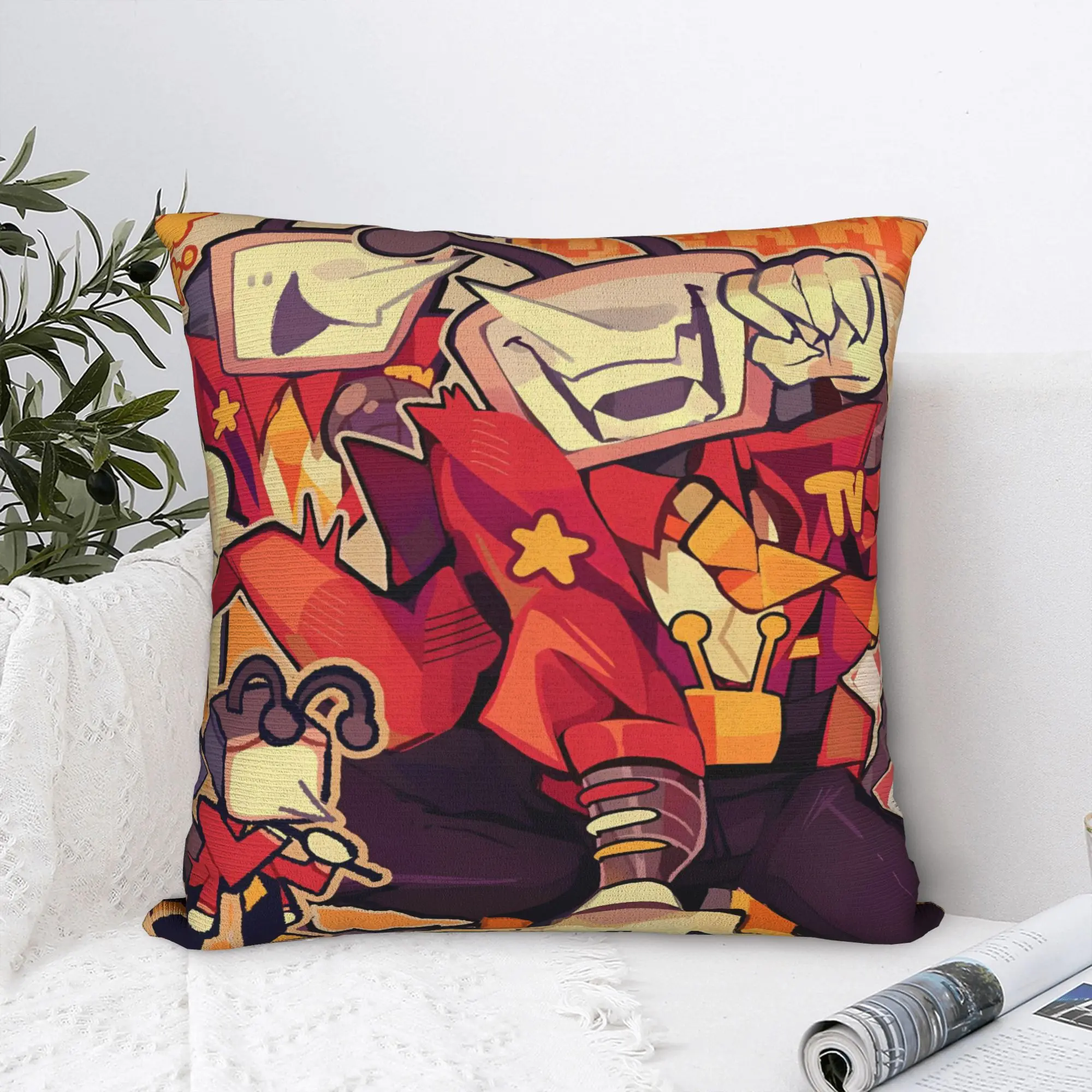 Deltarune 3 Tenna It Is TV Time Pillow Case Soft Pillow Cover Novelty Cushion Cover For Living Room Bed Chair