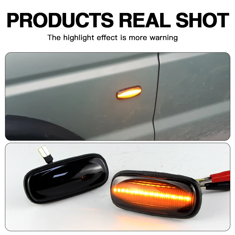 2 peças para land rover defender freelander 1 2002-2005 defender td5 2007-2015 led indicador de luz lateral lâmpada de sinal de volta