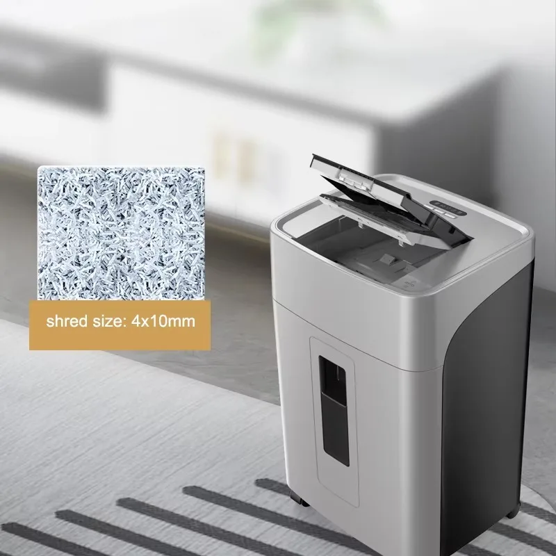 45 Litres Electric Office Shredder CD Plastic Card Paper Cross Cut P4 Auto Feed Shreds 400 Sheets CD Plastic Card Paper Shredder