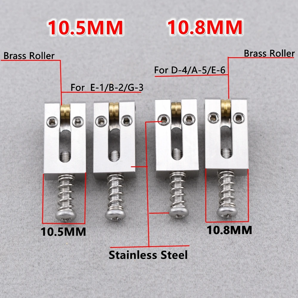 Electric Guitar Bridge Brass Saddle/ Stainless Steel Roller Saddle 10.5MM/10.8MM - KR(Origin)