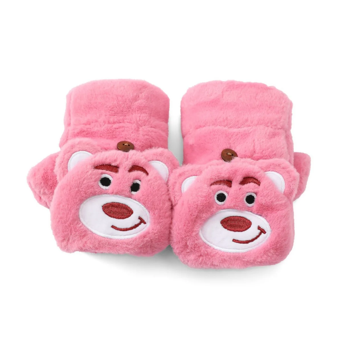 

Женские перчатки-полуперчатки Lotso Flip, милые студенческие перчатки в корейском стиле, зимние толстые перчатки без пальцев на флисовой подкладке для письма