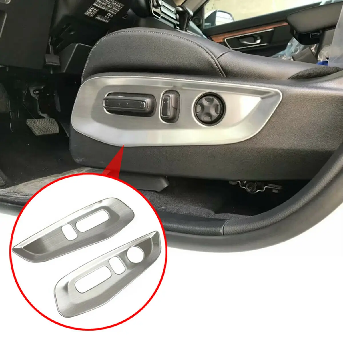 

Car Seat Adjust Switch Button Cover Trim Molding For Honda CR-V 2017 2018 2019 2020 2021 Chrome Interior Accessories ABS