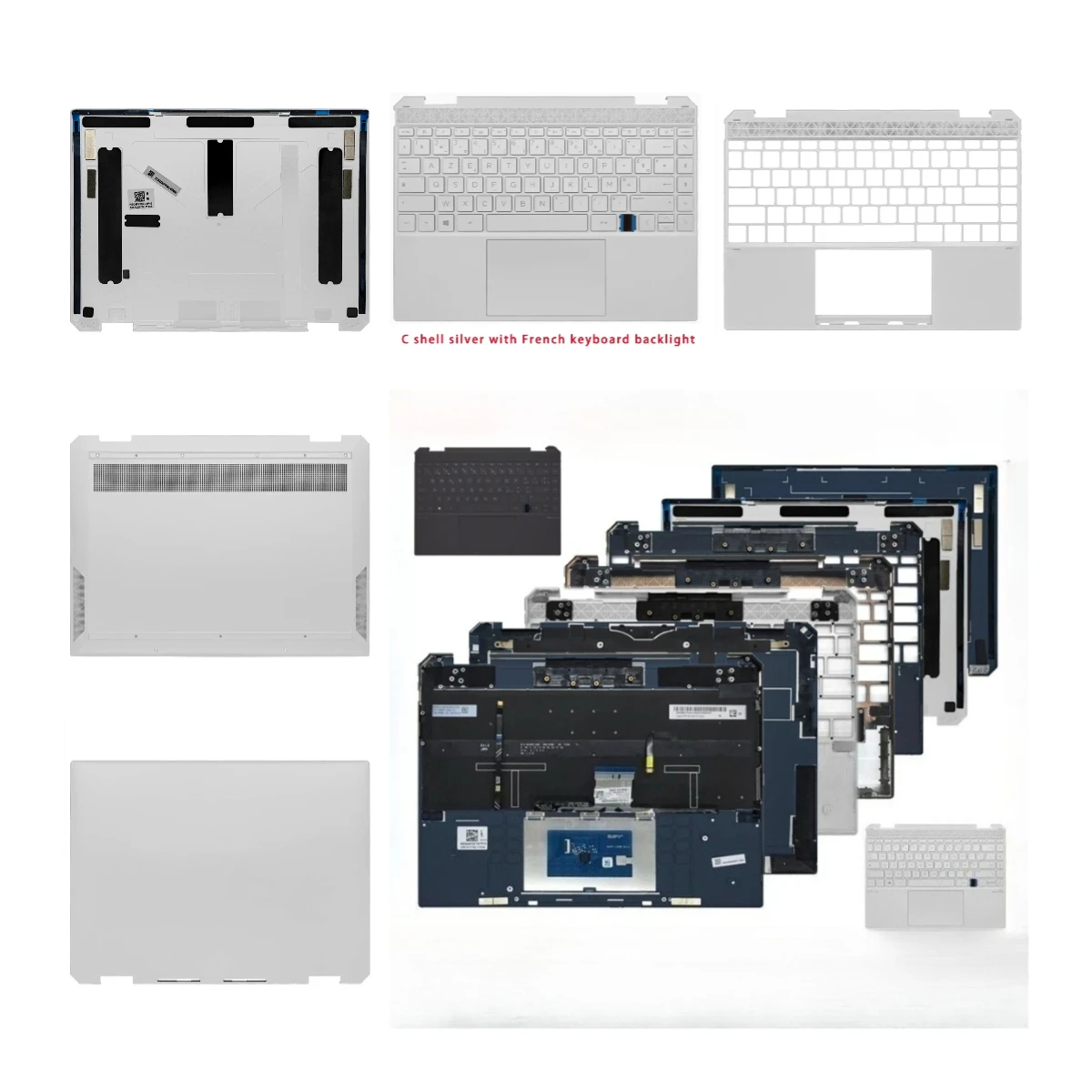 

New for Spectre x360 14-EA, TPN-Q250 laptop: LCD rear cover, front panel, palm rest, keyboard hinge, bottom case, ABCD cover