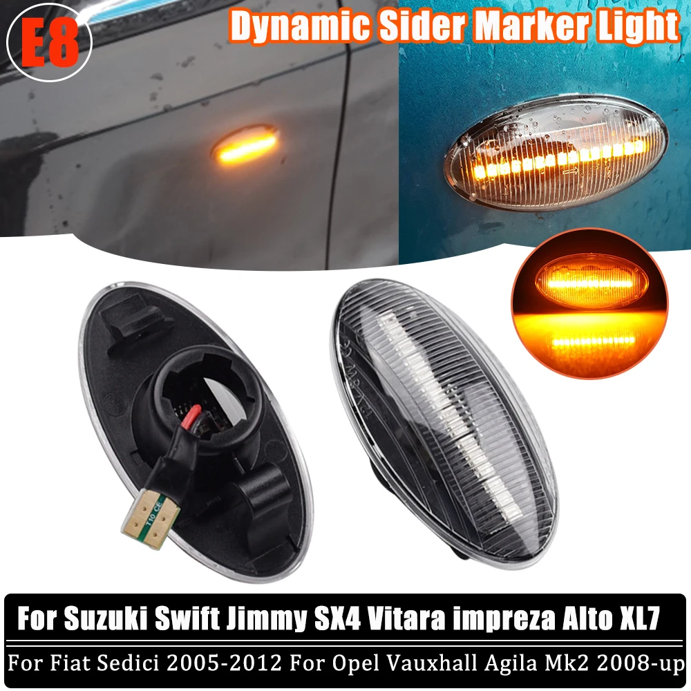 LED Dynamic Side Marker Turn Signal Light For Suzuki Swift Alto SX4 Jimmy Ignis Splash Grand Vitara JT Opel Vauxhall Agila Mk2