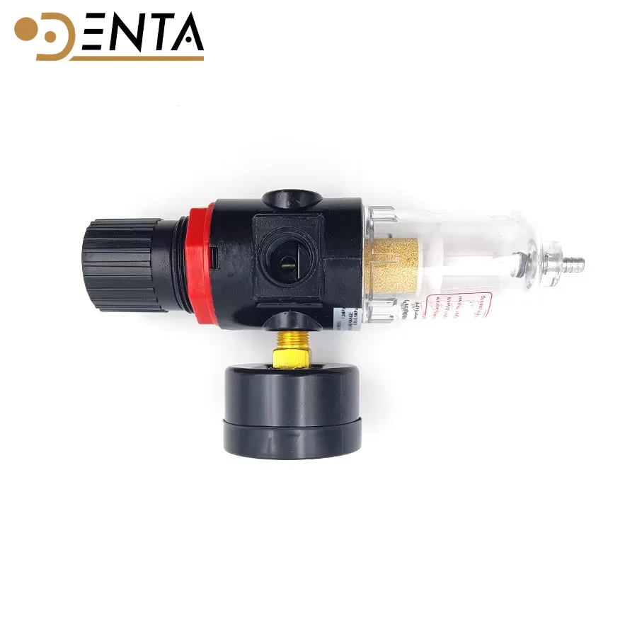 AFR2000 Dental Air Compressor Valve - Copper Pressure Reducing Regulator with Barometric Pressure Gauge