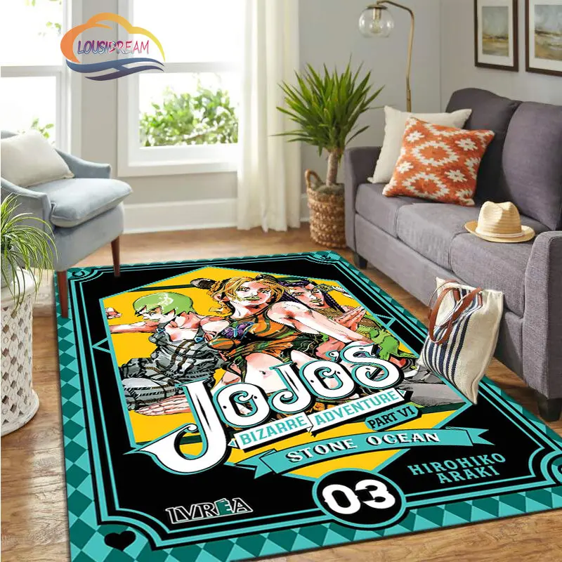 

Anime JoJo's Bizarre Adventure Stone Ocean series Carpet and rug Living Floor Room Soft for Adult Children Mat ，Sofa mat.