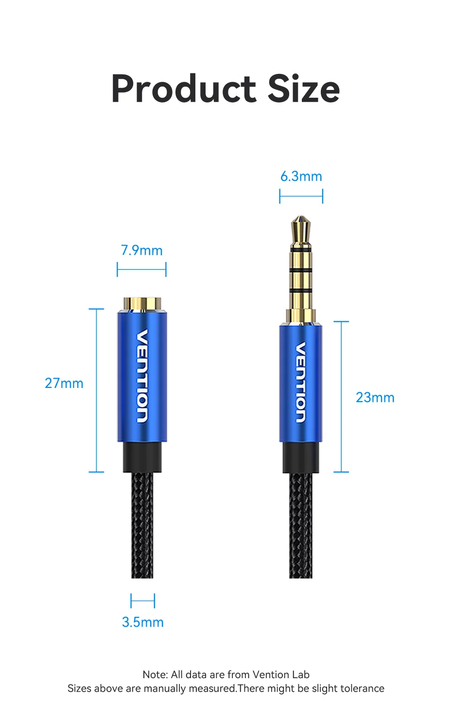 Vention Jack 3,5 mm Aux-Verlängerungskabel für Auto, Laptop, Mini-PC, TV, Xiaomi, Huawei, Stereo, 3,5 mm Audio-Buchse, Kopfhörer-Lautsprecherkabel – Detail 15