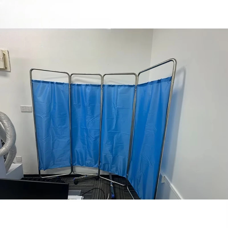 

Medical Screen Partition Curtain Thickened Folding Screen 4 Folds Clinic Four Folds Paravents