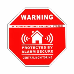 Car Decal Home Home Alarm Security Sticker/Decal Sign For Door Warning Safety Waterproof Sunscreen PVC15CM
