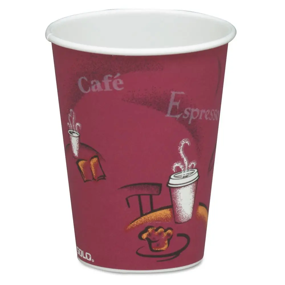 

8 oz Bistro Style Single-Serve Paper Hot Cups, Pack of 1000