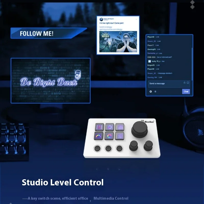Imagem -04 - Teclado Personalizado Pequeno com Botão de Tela Conexão Usb Visual Streamdeck Live Broadcast Console Mirabox-n3