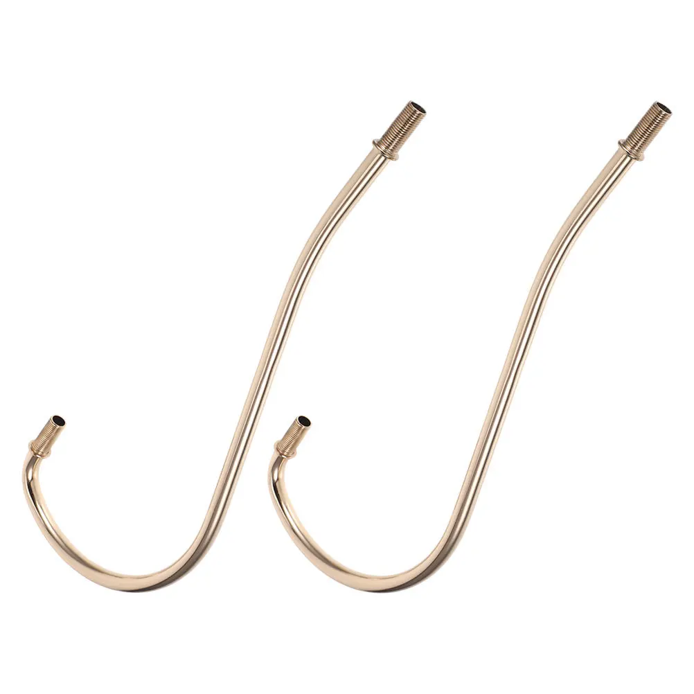 2 шт., настольная лампа, металлический изогнутый стержень с резьбой, замена для осветительных приборов, ремонт, детали для изготовления ламп