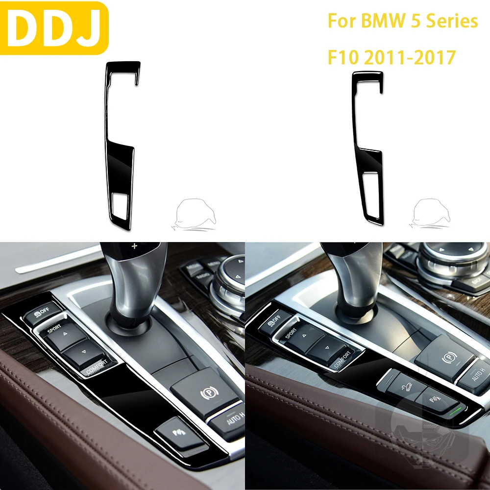 

For BMW 5 Series F10 2011-2017 Accessories Car Glossy Piano Black Interior Gear Button Panel Trim Sticker Modification