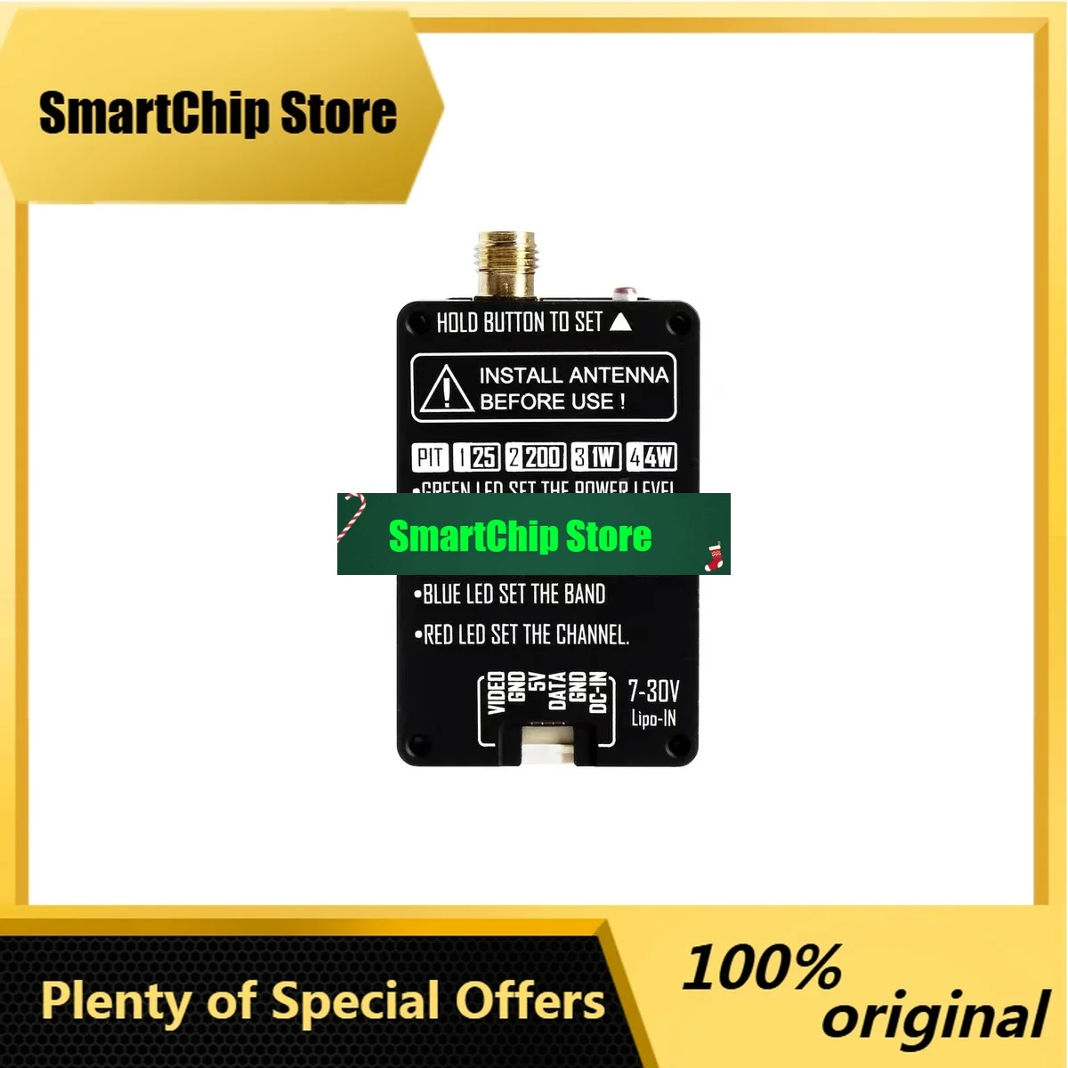 SmCpRUSHFPV 5.8G 4W High-power Image Transmission Set CHERRY II Antenna High-power Time-travel Machine Long-distance