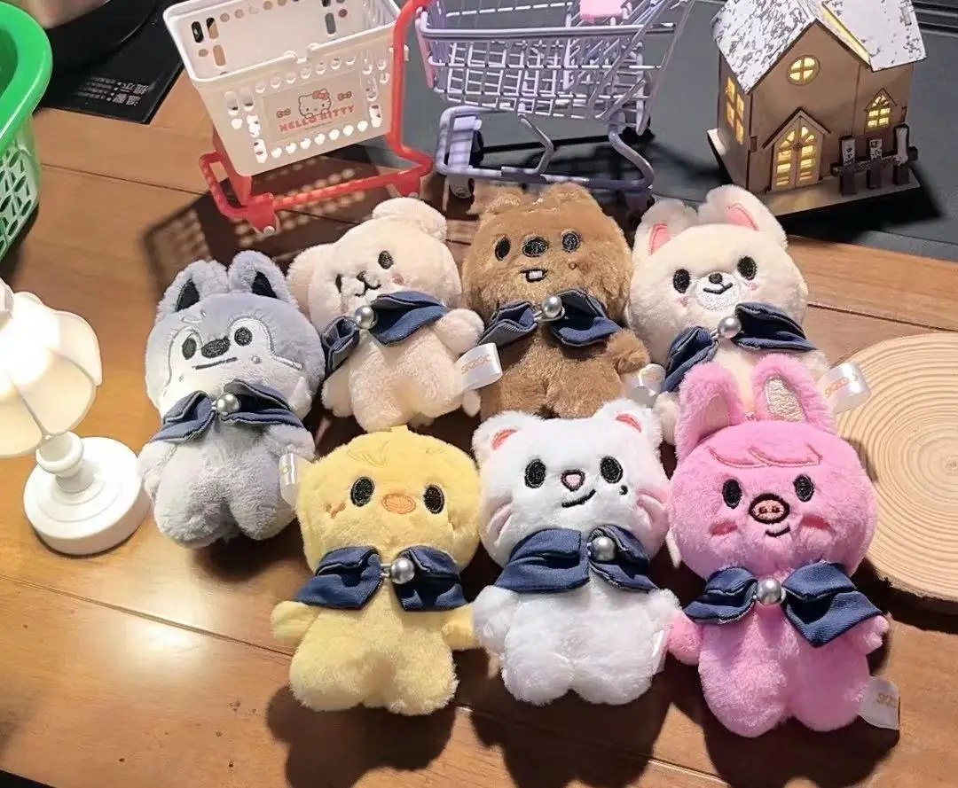 

Плюшевые игрушки SKZOO 10 см: Мягкая игрушка-волк Чан из Stray Kids, мультяшная плюшевая кукла, милый компаньон для детей, взрослых и фанатов, подарок