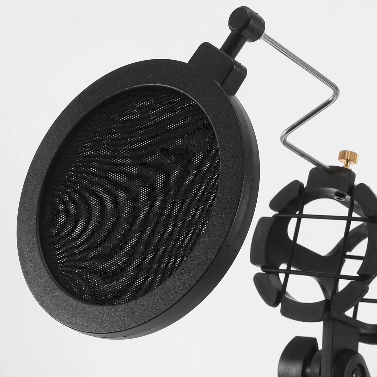 Recording Studio Mic Stand Adjustable Desktop Boom Arm Dual Device Support Phone Holder Clip Pop Filter Live Broadcast