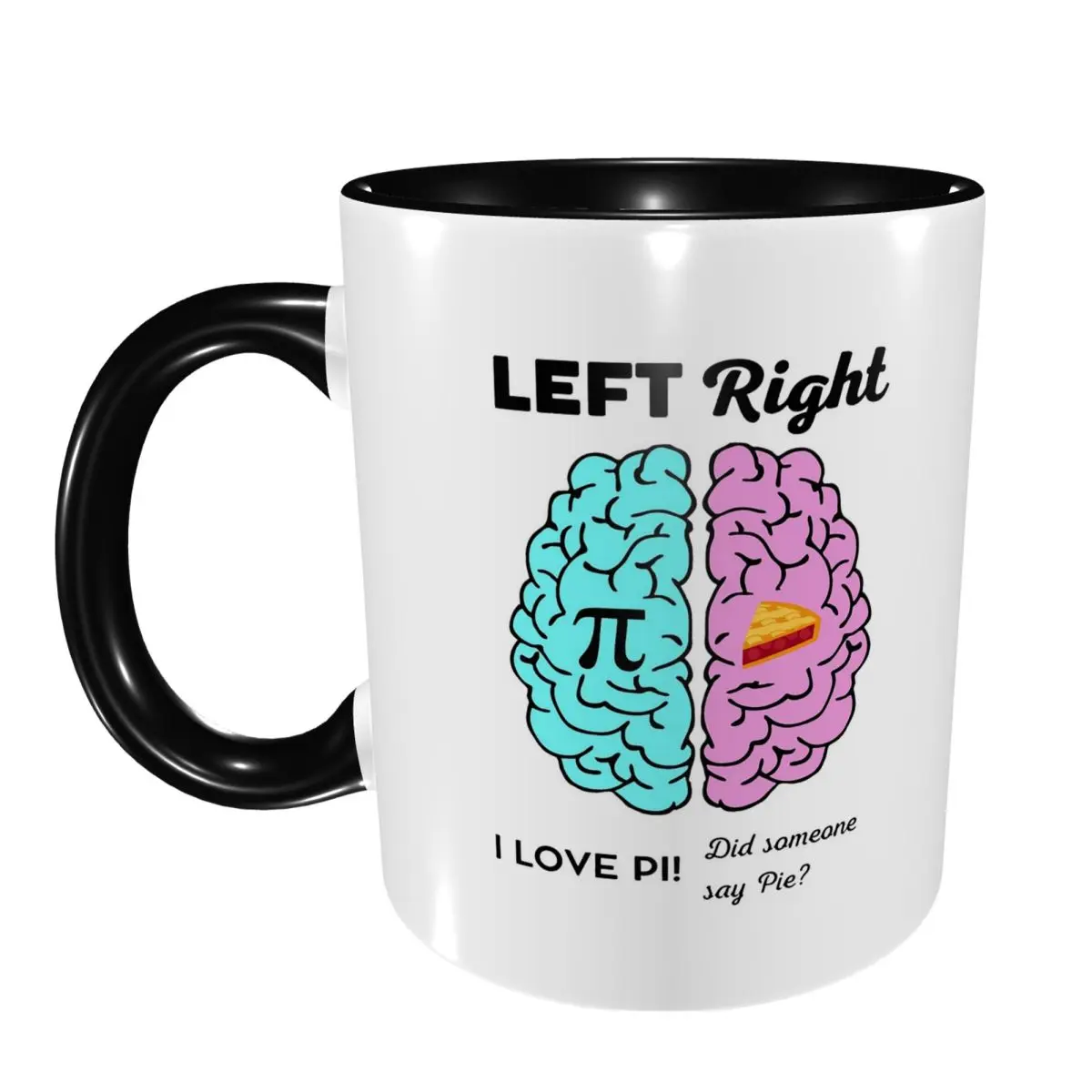 Coffee Tea Joke - Left Right Brain Hemisphere Pi Pie