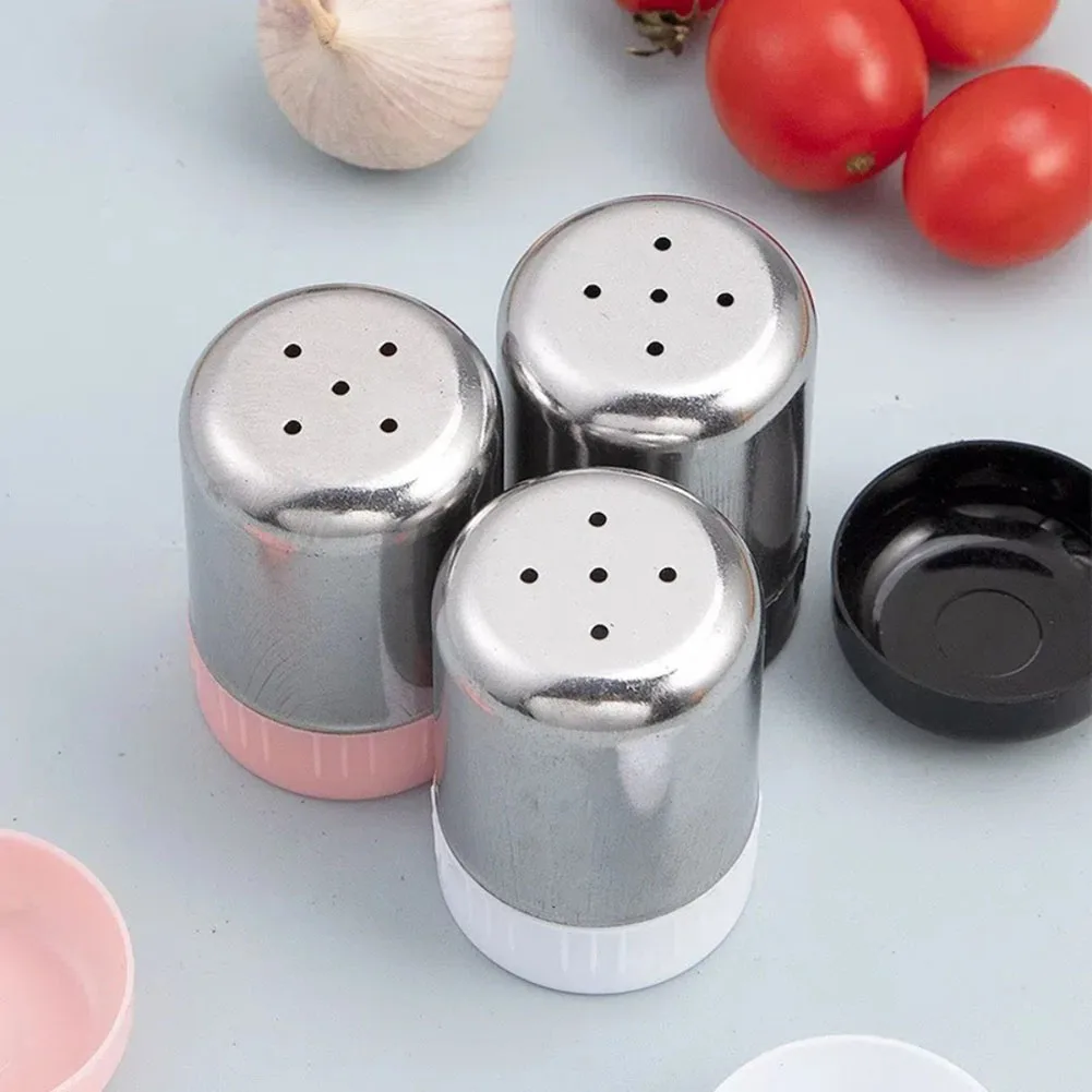 Small Stainless Steel Seasoning Bottle with Dust Cover for Salt Pepper Cumin Dispensing in Kitchen Outdoor BBQ Camping view 5