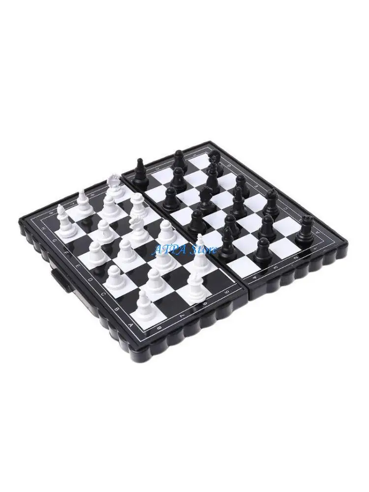 U13C Folding Chess Board Educational Travel Size Chess Game Board Kids Adults